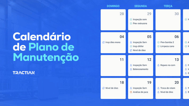 Calendário de Plano de Manutenção